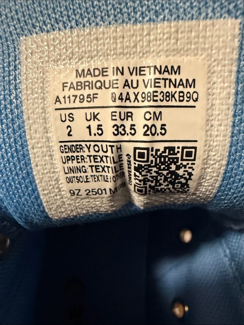 Converse Kids High Top Sneakers in Light Blue
